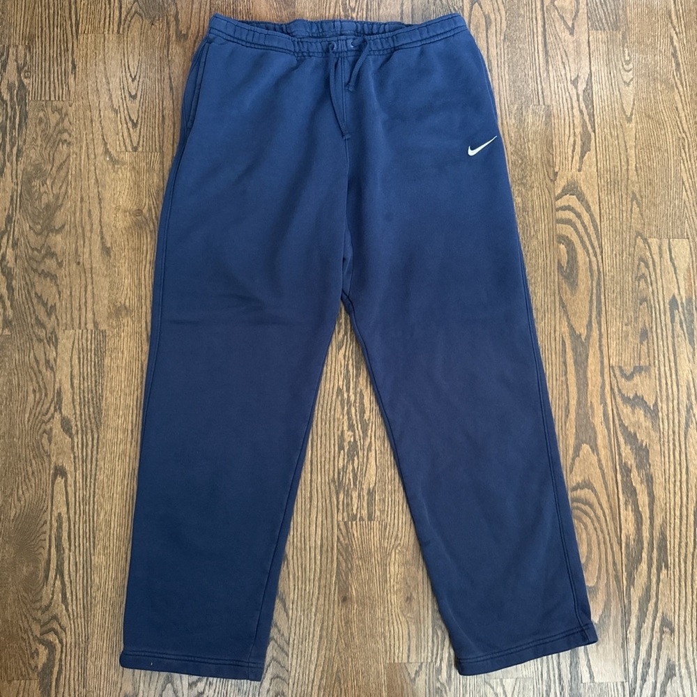 Nike Navy Blue Vintage Cotton Club Fleece Sweats